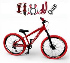 Bicicleta 26 Gta Rebel Freeride Single Cubo k7 Barulhento Freio Hidráulico Aros Vmaxx Pneu Flame Bicicleta 26 Gta Rebel Freeride Single Cubo k7 Barulhento Freio Hidráulico Aros Vmaxx Pneu Flame