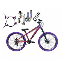 Bicicleta 26 Gta Rebel Freeride Single Freio Hidráulico Cubo k7 Barulhento Aros Vmaxx Pneu Flame