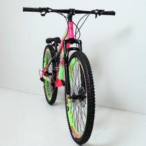 Bicicleta 26 pro-x rustic 21v shimano - rosa/verde