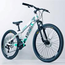 Bicicleta 26 vikingx 21v index - tuff x-25 - branco/verde