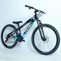 Bicicleta 26 vikingx 21v index - tuff x-25 - preto/azul