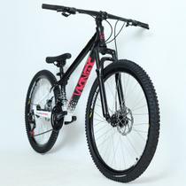 Bicicleta 26 vikingx 21v index - tuff x-44 - preto/branco