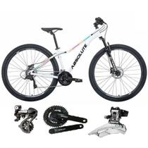 Bicicleta 29 Absolute Mia 3 Feminina Câmbios Shimano Altus 24v K7 Freios Hidráulicos Garfo Com Trava - Branco Tam.16.6
