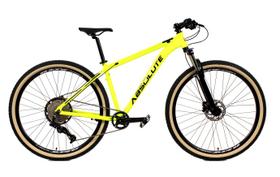 Bicicleta 29 Absolute Nero 4 Garfo Trava 11v Hidráulica 1x11 Garfo com Trava no Ombro Cabeamento Interno Pneu com Faixa Bege - Amarelo