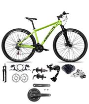 Bicicleta 29 Absolute Nero 5 Shimano Alívio e Altus 27v K7 Freios Hidráulicos Trava Pedivela Mt101