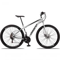 Bicicleta 29 Aço 21 Marchas Freio A Disco Branco+preto Bicicleta 29 Aço 21 Marchas Freio A Disco Branco+preto