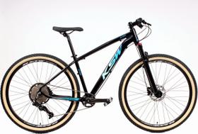 Bicicleta 29 Ksw Xlt 12v Freios Hidráulicos 1x12v Trava No Ombro Pneu Bege - Preto/Azul