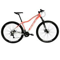 Bicicleta 29 KSX Feminina Mtb Alum. Index Freio Mecânico 21v Cabeamento Interno Suspensão 80mm