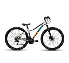 Bicicleta 29 Pulse Quick Feminina 21V Branco Laranja verde