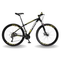 Bicicleta 29 puma lince 27v steez, freio mec, k7, susp trava, preto com branco e amarelo, 17 - PUMABIKE