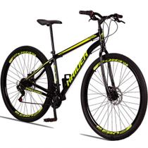 Bicicleta 29 Raider Sport Aço 21 Marchas Freio A Disco Preto+amarelo Bicicleta 29 Raider Sport Aço 21 Marchas Freio A Disco Preto+amarelo