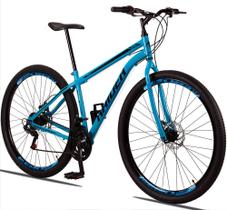 Bicicleta 29 Raider Sport Aço 21 Marchas Freio a Disco