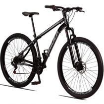 Bicicleta 29 Raider Sport Aço 21M Freio a Disco c/ Suspensão Preto+cinza Bicicleta 29 Raider Sport Aço 21M Freio a Disco c/ Suspensão Preto+cinza