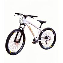 Bicicleta Absolute Brutus Aro26 Single Freio Hidráulico Branco Dourado