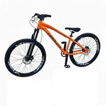 Bicicleta Absolute Brutus Pro Aro 26 Grau Weeling Manobras Monomarcha Gancheira Horizontal Laranja