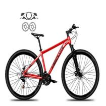 Bicicleta Absolute Nero 5 Vermelho aro 29 Freios Hidráulicos 21v Câmbios shimano
