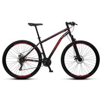Bicicleta Aero Aro 29 Steel Rider Preto Com Vermelho