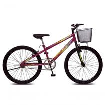 Bicicleta Allegra City Aro 24 Sem Marchas Freios V-brake E Cestão Colli Roxo Bicicleta Allegra City Aro 24 Sem Marchas Freios V-brake E Cestão Colli Roxo