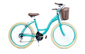 Bicicleta Alumínio 26 Vintage Retro 21v Confort Slim