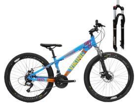 Bicicleta Aluminio Aro 26 VikingX Tuff25 2x9v 18 Velocidades Freio a Disco Hidráulico com Trava no Ombro