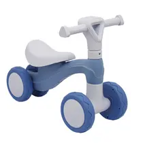 Bicicleta Andador Equilíbrio Sem Pedal 4 Roda Zippy Toys - AZUL