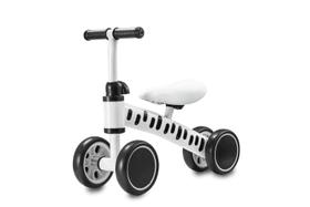 Bicicleta Andador Infantil Equilíbrio Branca 4 Rodas Sem Pedal Multmaxx