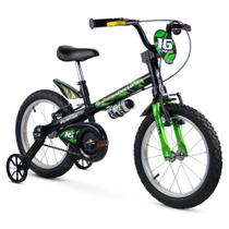 Bicicleta Apollo Aro 16 Preto/Verde Aro de Alumínio Bicicleta Apollo Aro 16 Preto/Verde Aro de Alumínio