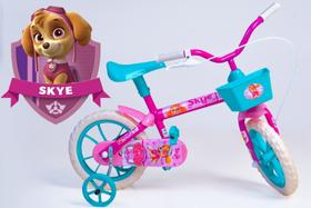 Bicicleta Aro 12 Infantil Feminina Pink e Azul Turquesa - Personagem - OLK Bike