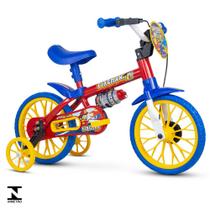 Bicicleta Aro 12 Infantil Fireman Com Rodinha Nathor