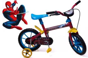 Bicicleta Aro 12 Infantil Masculina Vermelho /Azul/Amarelo - Personagem