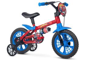 Bicicleta aro 12 infantil nathor spider-man vermelha/azul