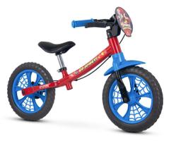 Bicicleta Aro 12 Infantil Sem Pedal Spider Man Suporta Até 21kg Nathor