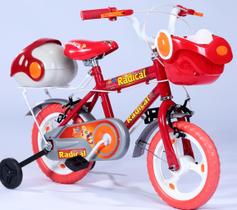 Bicicleta aro 12 infantil vermelha jumbobaby