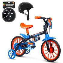 Bicicleta Aro 12 Meninos Power Rex Rodinhas Caloi + Capacete