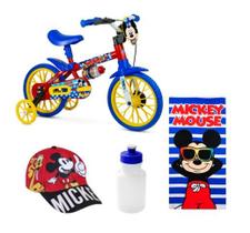 Bicicleta Aro 12 Mickey Passeio 4 itens