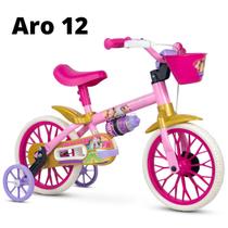 Bicicleta aro 12 rodinhas princesas disney original