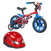 Bicicleta Aro 12 Spider Man + Capacete Infantil Spider - Nathor