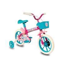 Bicicleta aro 12 - verden - quadro e garfo em aço carbono - com rodinhas para pedalada segura -