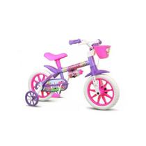 Bicicleta Aro 12 Violet Com Rodinhas e Squeeze - Nathor