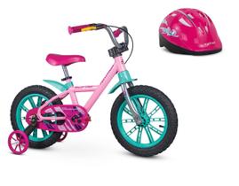 Bicicleta Aro 14 First Pro Feminina Nathor + Capacete
