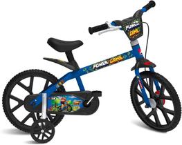 Bicicleta Aro 14 Infantil Azul Power Game - Bandeirante 3047