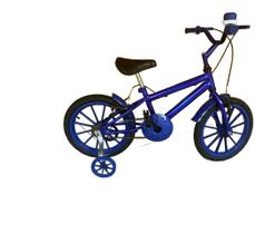 bicicleta aro 16 azul com rodinha lateral