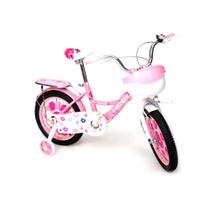 Bicicleta Aro 16 Com Cesta Uni Toys Princess Infantil Bike Com Cestinha Aro 16 Freio V-Brake - Unitoys