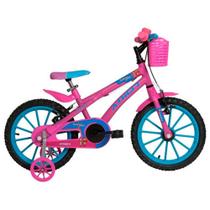 Bicicleta Aro 16 Feminina Athor Baby Lux Angel Com Cesta