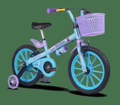 Bicicleta Aro 16 - Frozen - Azul e Lilás - Nathor