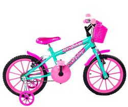 Bicicleta Aro 16 Gybikes Tiffany C/Acessório Rosa C/Rodinhas
