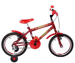 Bicicleta Aro 16 Gybikes Vermelha C/Acessórios C/Rodinhas