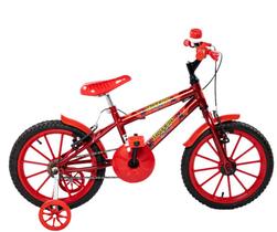 Bicicleta Aro 16 Gybikes Vermelha C/Acessórios Vermelho C/Rodinhas
