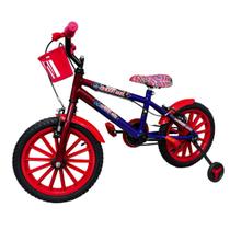 Bicicleta Aro 16 Infantil Adesivos Homem Aranha Com Rodinhas Wendy