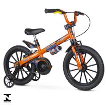 Bicicleta Aro 16 Infantil Extreme Laranja Com Rodinha Nathor
